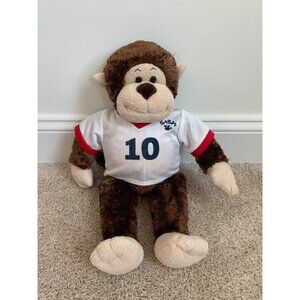 Build-A-Bear Workshop Monkey Plush With Soccer Jersey - Hilarious Cuddly Buddy F